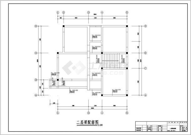 某框架结构主体二层局部三层住宅楼设计cad详细建筑施工图（ 含设计说明，含结构设计，含电气设计）-图二