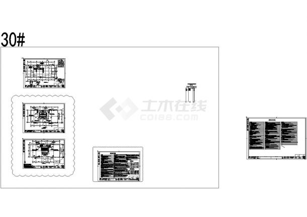 青岛大型住宅区暖通设计施工图，30#楼-图一
