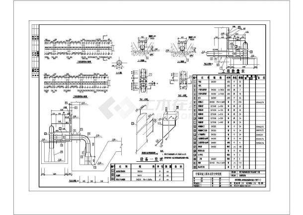 某7万立方米给水厂全套详细的cad设计图纸-图二