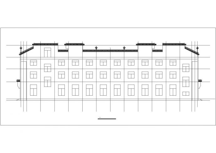 承德市某2600平米3层框架结构休闲山庄建筑设计CAD图纸_图1