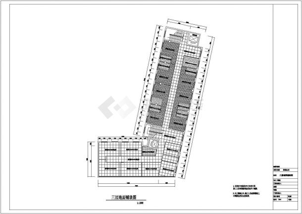 滦州市某度假村3层休闲山庄二三层装修设计CAD图纸-图二