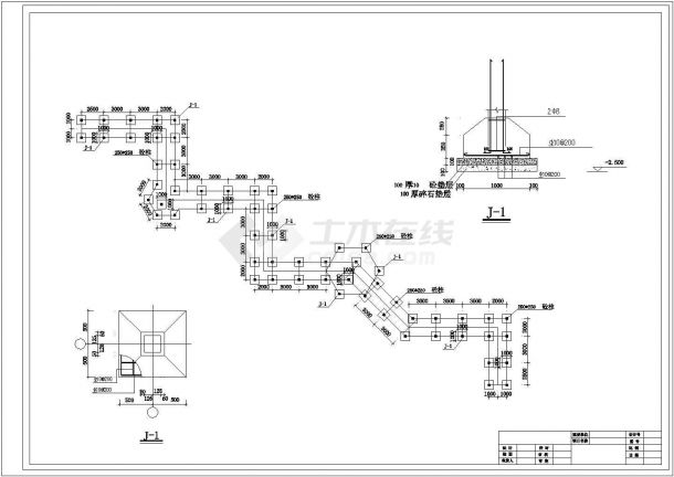 苏州市某植物公园景观曲桥全套建筑设计CAD图纸-图一