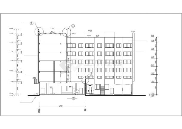 成都市某商圈1万平米13层框剪结构商务酒店建筑设计CAD图纸-图一