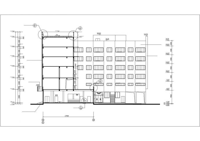 成都市某商圈1万平米13层框剪结构商务酒店建筑设计CAD图纸_图1
