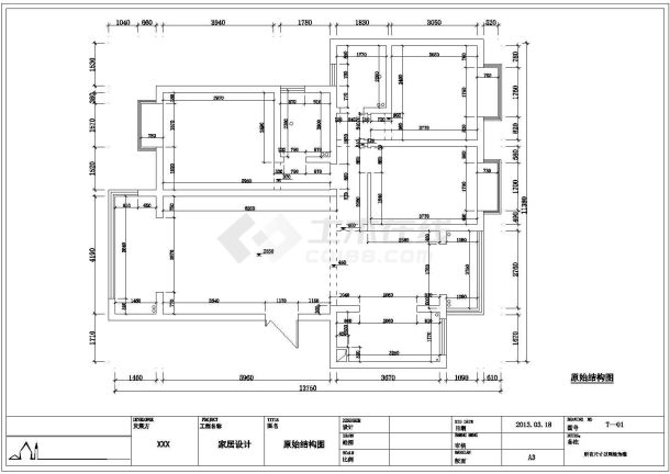 130平3室2厅2卫全套装修设计施工图-图二