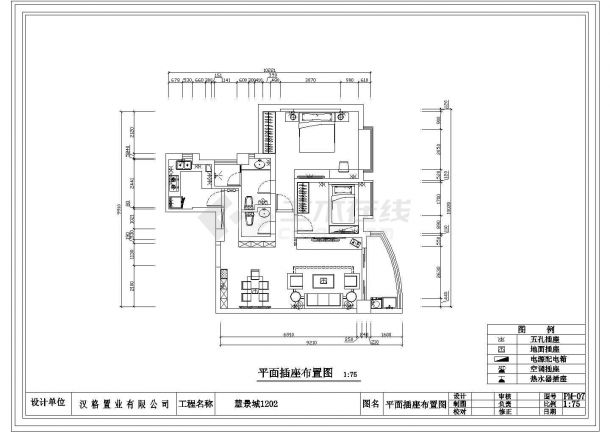 厦门汇景诚施工设计方案CAD图-图二