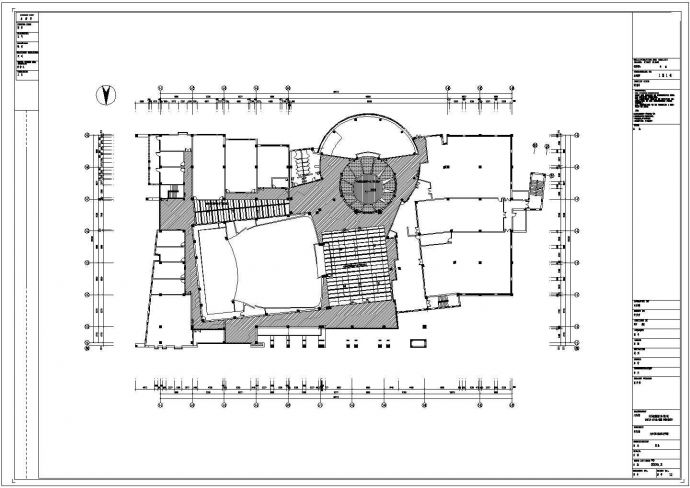 图书馆施工设计方案CAD图_图1