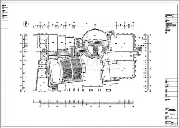 图书馆施工设计方案CAD图-图二