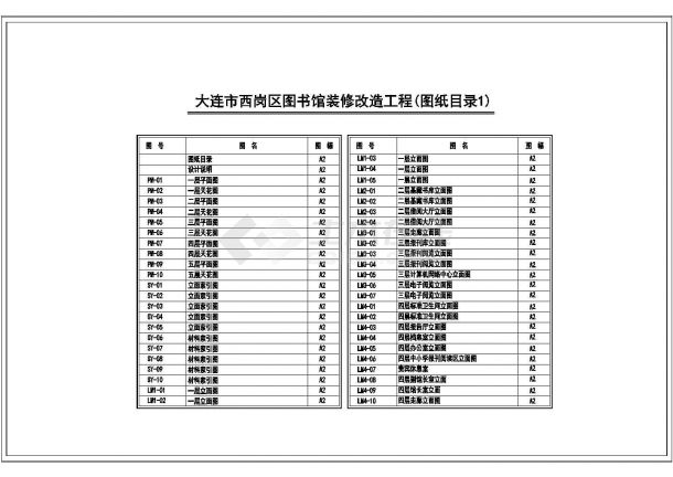 某地区图书馆装修施工图（含实景照片）-图二