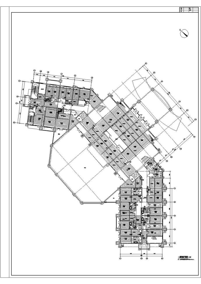 2层局部地下1层4804.8平米酒店地暖设计【地下室1层采暖干管平面 1-2层采暖平面 采暖干管立管系统 管道密集处隔热做法 分(集)水器正侧视 目录 说明】cad图纸_图1