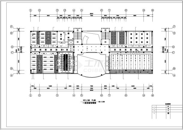 镇江办公空间装修cad设计施工图-图二