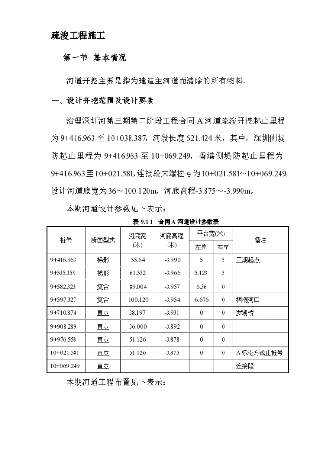深圳河第三期疏浚工程施工组设计_图1