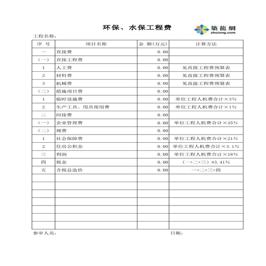 园林绿化工程预算万能套用表-图一