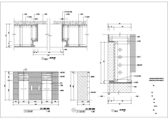 公寓电梯厅CAD设计图纸_图1