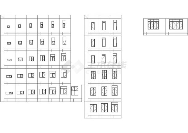 建筑施工图中各种门窗详图CAD版本-图一