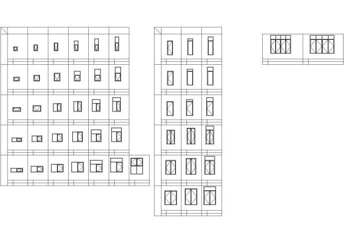 建筑施工图中各种门窗详图CAD版本_图1
