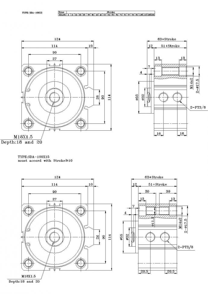 SDA气缸（全套图纸）模型设计_图1