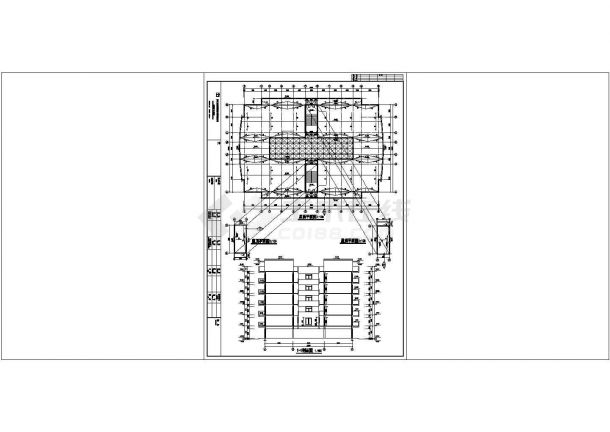 东莞某工厂5400平方米六层框架员工宿舍楼建筑设计CAD图纸-图一