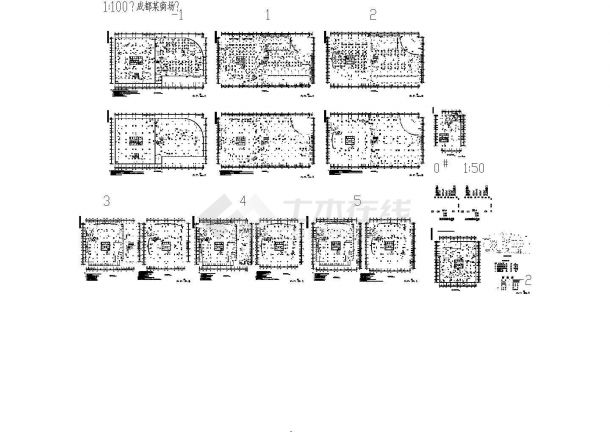 某大型商场暖通平面布置设计cad施工图-图二