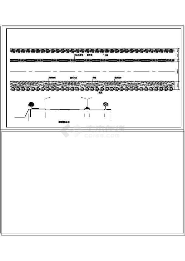 某城市道路绿化标段及横断面图纸-图一