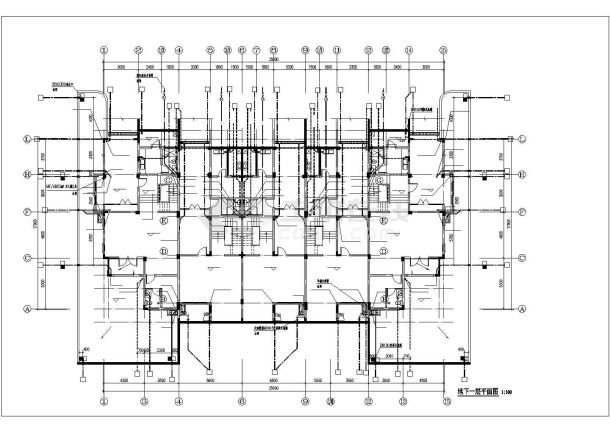2600平米3层框混结构组合式别墅楼全套给排水设计CAD图纸-图二