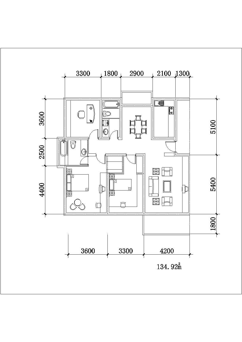 125-165平方含跃层住宅户型方案图