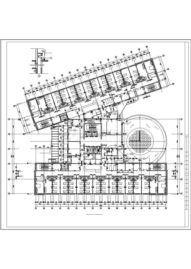 保定市第一中心医院建筑cad设计平面图-图二