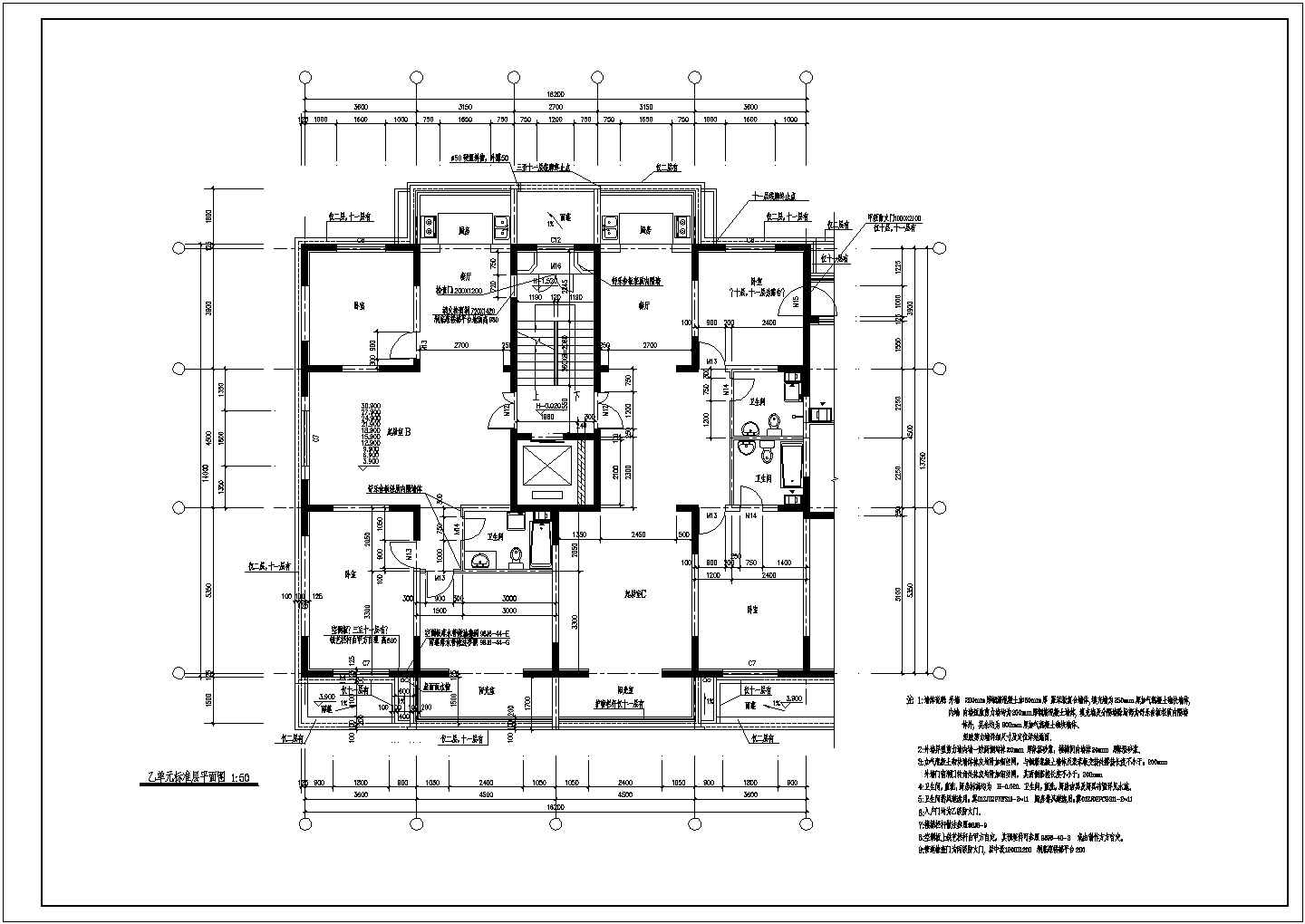 高层简约住宅全套建筑方案CAD图纸
