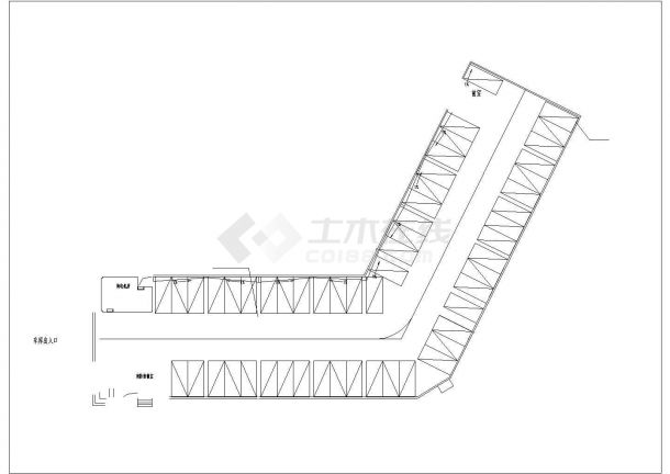 上海某商业街4600平米3层框架结构停车库全套给排水设计CAD图纸-图二