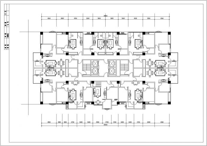 二十五层住宅楼建筑设计方案图_图1