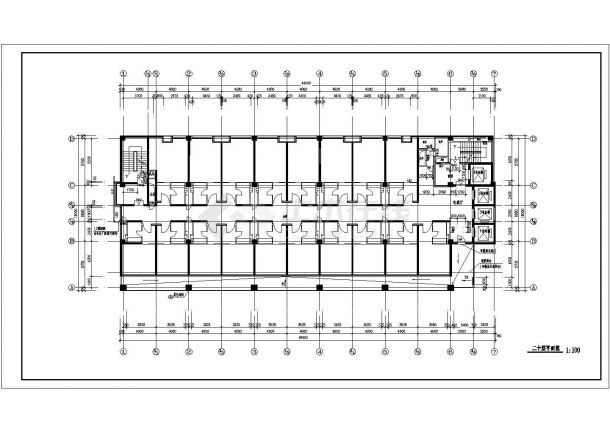 二十五层住宅楼建筑设计方案图-图二