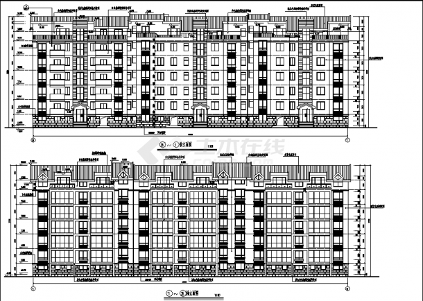 扬州五层住宅楼建筑设计施工cad图纸，含设计说明-图二