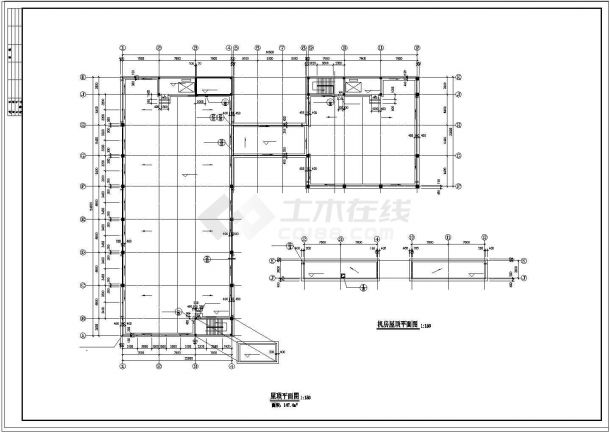 厂房设计_某地多层厂房建筑设计CAD施工图-图一