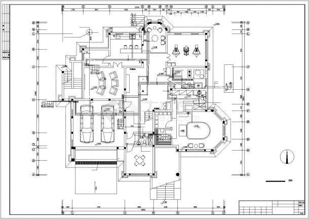 140平米单层框混结构单体别墅全套给排水系统设计CAD图纸-图二