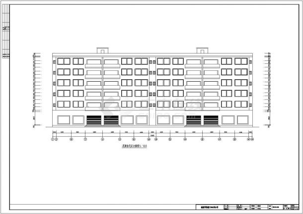 【衡阳市】4436平方米6至8层花园住宅楼建筑全套cad图，含效果图-图二