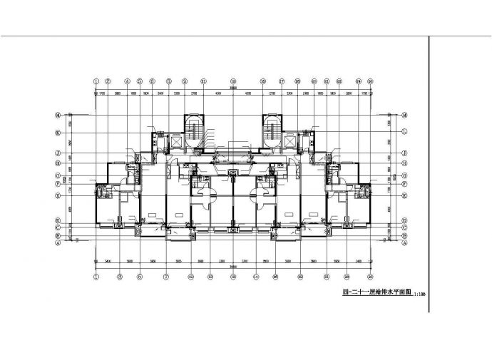 某新建小区1.4万平米32层剪力墙结构民居住宅楼给排水设计CAD图纸_图1