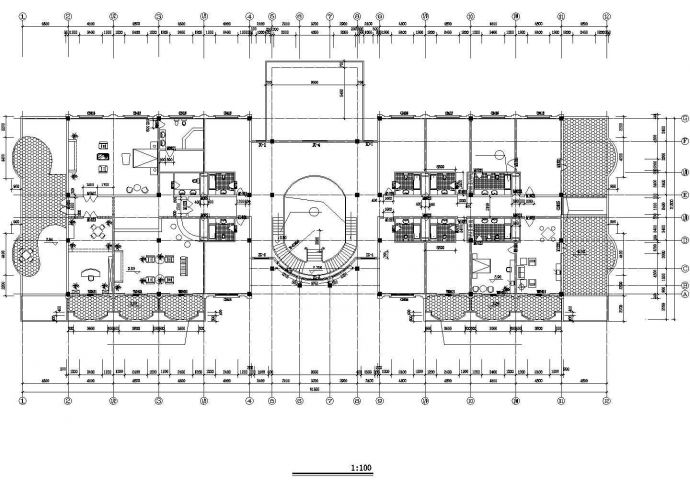 二层宾馆CAD建筑设计施工图_图1
