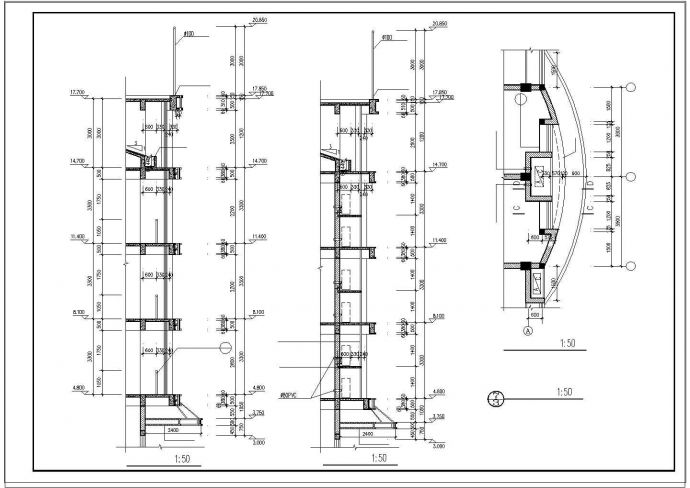 某地区商务综合楼建筑设计cad全套图纸_图1