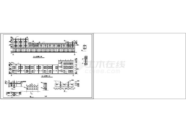 某地区沿街房建筑设计CAD扩出图-图一