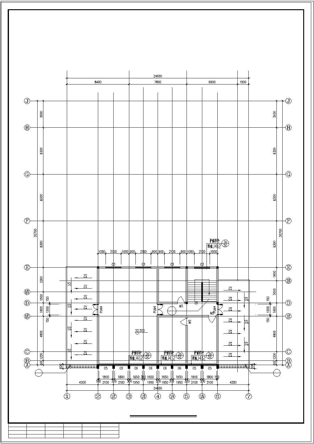 某地新华书店综合楼建筑设计CAD施工图