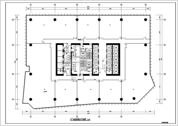 上海浦东区某56层金融商业大厦全套给排水平面设计CAD图纸-图二