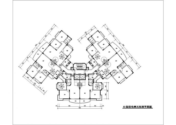 高层住宅户型经典集合CAD图纸_图1