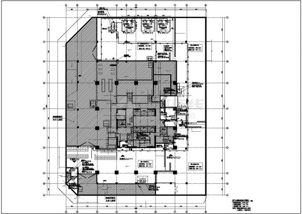 1.1万平米地下3层框架结构停车场全套给排水平面设计CAD图纸-图一
