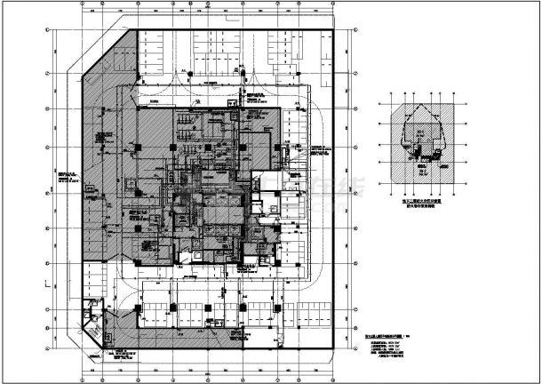 1.1万平米地下3层框架结构停车场全套给排水平面设计CAD图纸-图二