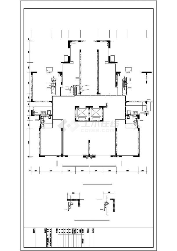 石家庄某小区2.6万平米32层框架结构住宅楼全套给排水设计CAD图纸-图一