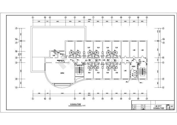 长48米 宽27.66米 5层招待所及公寓水施【各层给排水平面 给排水系统图 设计说明】cad图纸-图二