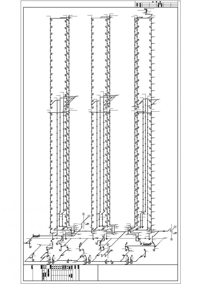 某现代化小区1.4万平米25层框架结构商住楼给排水设计CAD图纸_图1