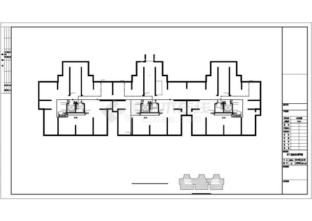 天津市某小区1.9万平米23层框架结构商住楼全套给排水设计CAD图纸-图一
