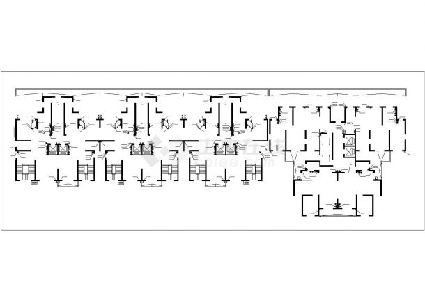 哈尔滨某小区4.3万平米32层剪力墙结构商住大楼给排水设计CAD图纸-图二