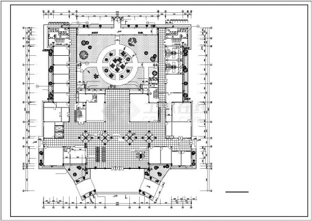 某地大型医院装修设计CAD施工图纸-图二